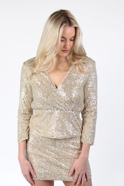 french connection sequin top