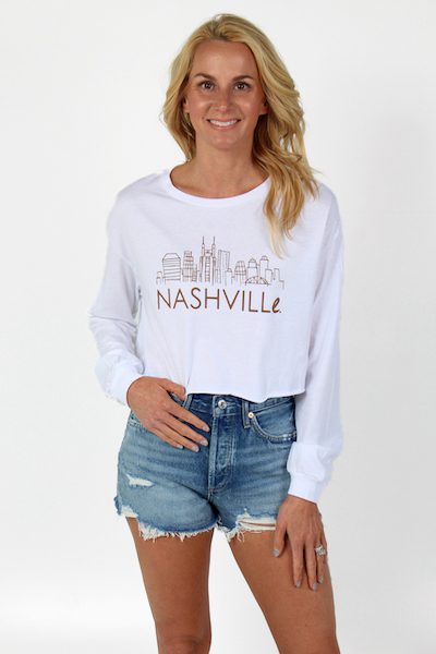 Long Sleeve Nashville Skyline, e.Allen, Nashville, franklin, Murfreesboro