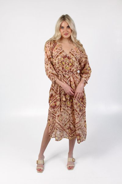 Skylar Kimono Dress in Geo, Cleoebella, e.Allen, Nashville, Franklin, Murfreesboro