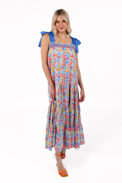 Floral Bow Maxi Dress, Imported, e.Allen, Nashville, Franklin, Murfreesboro