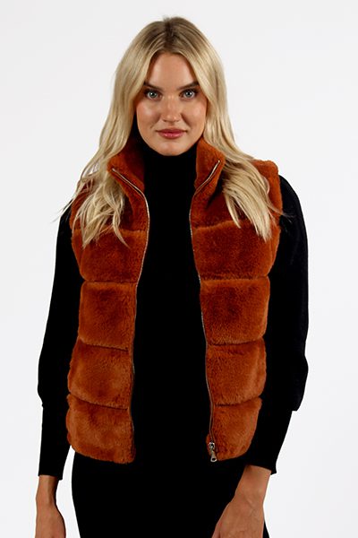 Love Token Solid Fur Vest