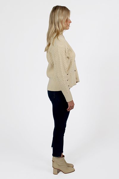 Vickie Cable Knit Oversized Cardigan