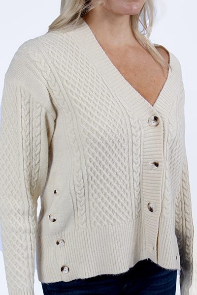 Vickie Cable Knit Oversized Cardigan