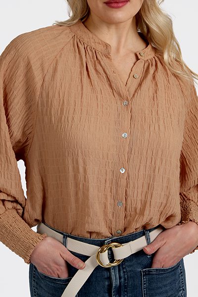 Smocked Cuff Blouse
