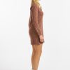 Marled Half Zip Sweater Dress