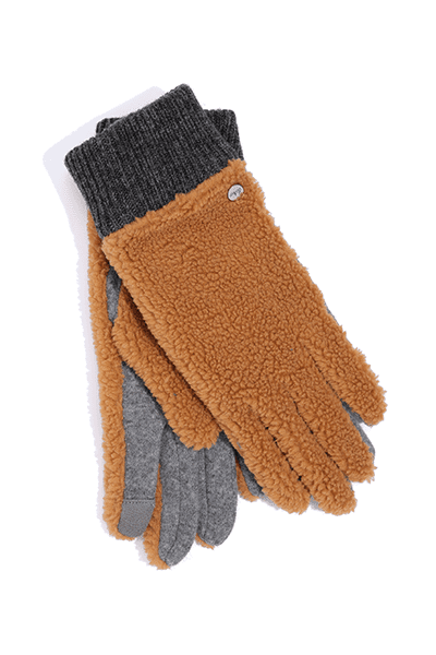 Sherpa Glove with Knit Cuff