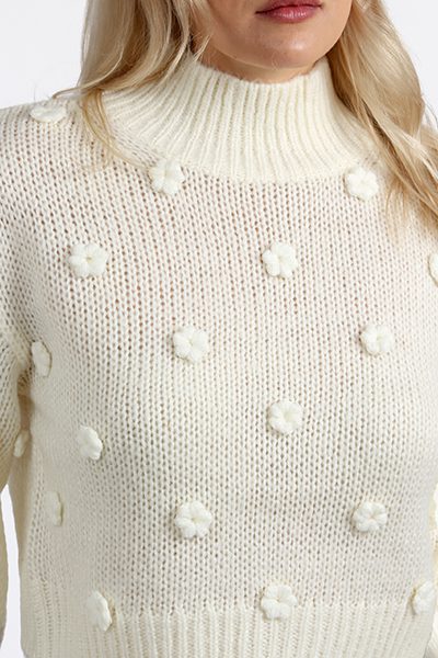 Handmade Flowers Sweater