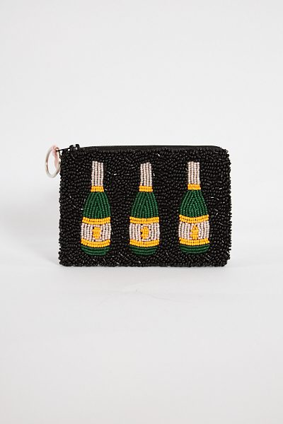 3 Champagne Bottles Coin Purse