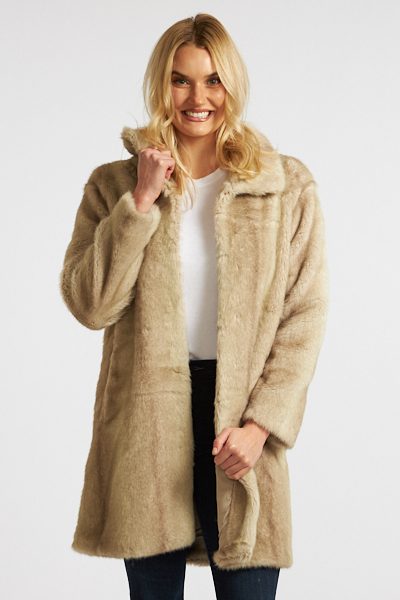 Mid Length Fur Coat